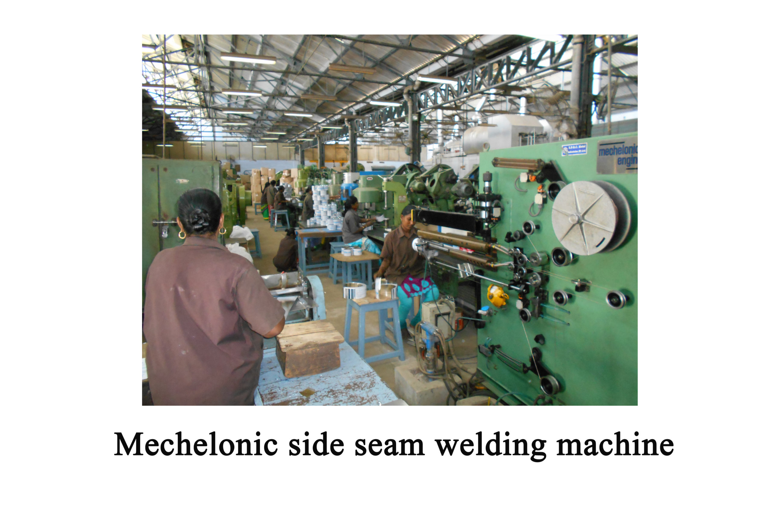 Mechelonic side seam welding machine